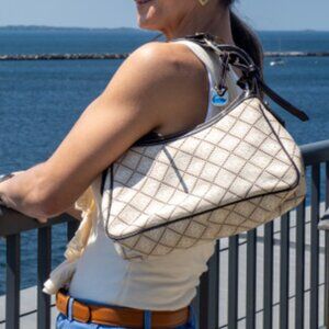 NEW, Vintage D&B Signature Quilted Logo Harness Shoulder Bag